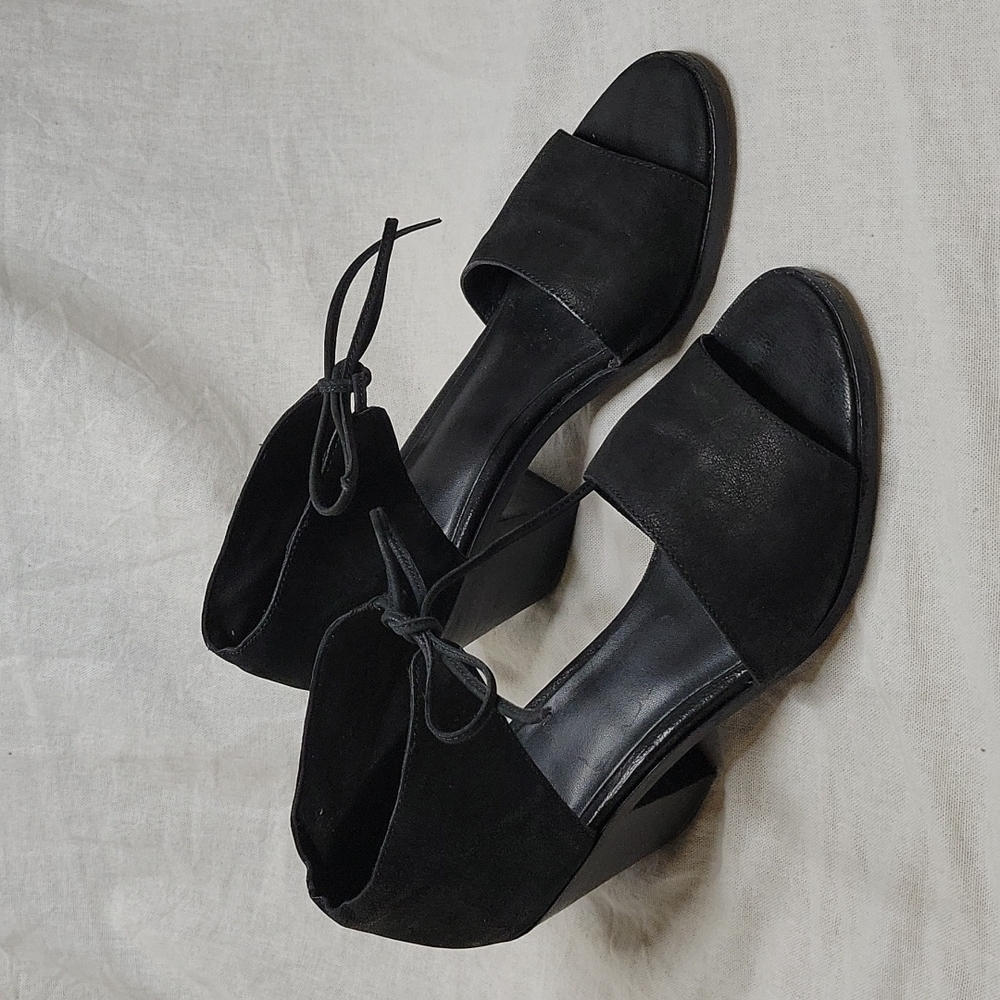 Eileen Fisher Ann Ankle Tie Sandal open toe black - Picture 5 of 13